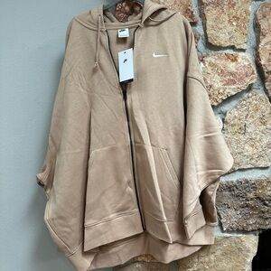 Nike Women's Tan Zip Hoodie Jacket